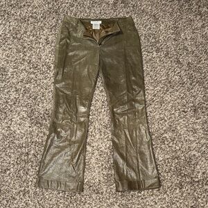 Christian Dior Sparkly Brown Leather Pants